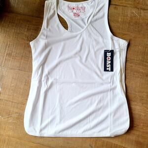Boast Womens Sports Tank Top‎ Small White Sleeveless Tennis Athletic NEW